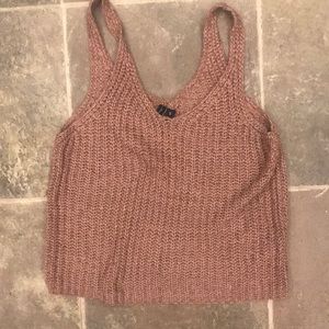Crocheted cropped tank